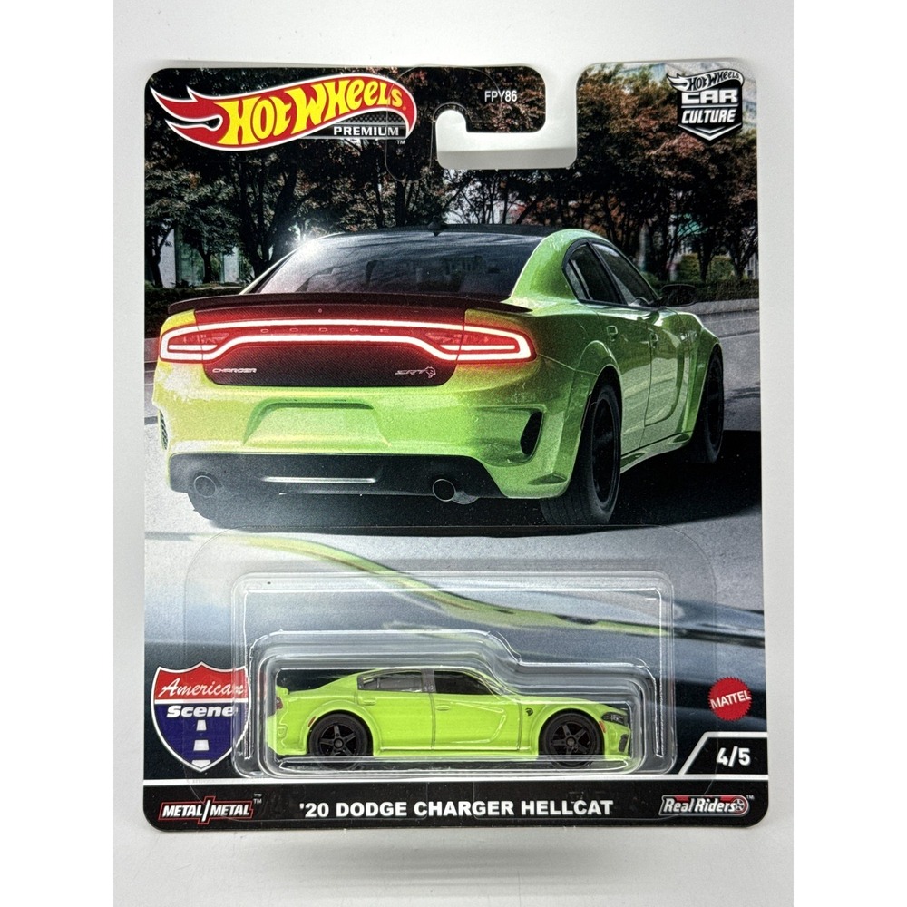 Hot Wheels Dodge Charger Hellcat Car Culture Circuit Legends Vehicles Green Toys